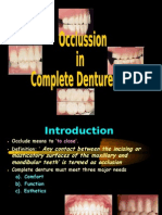 Occlussion in Complete Dentures Prostho