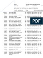 Distribución de Postulantes Por Aula / Pabellon/ Orden Alfabetico