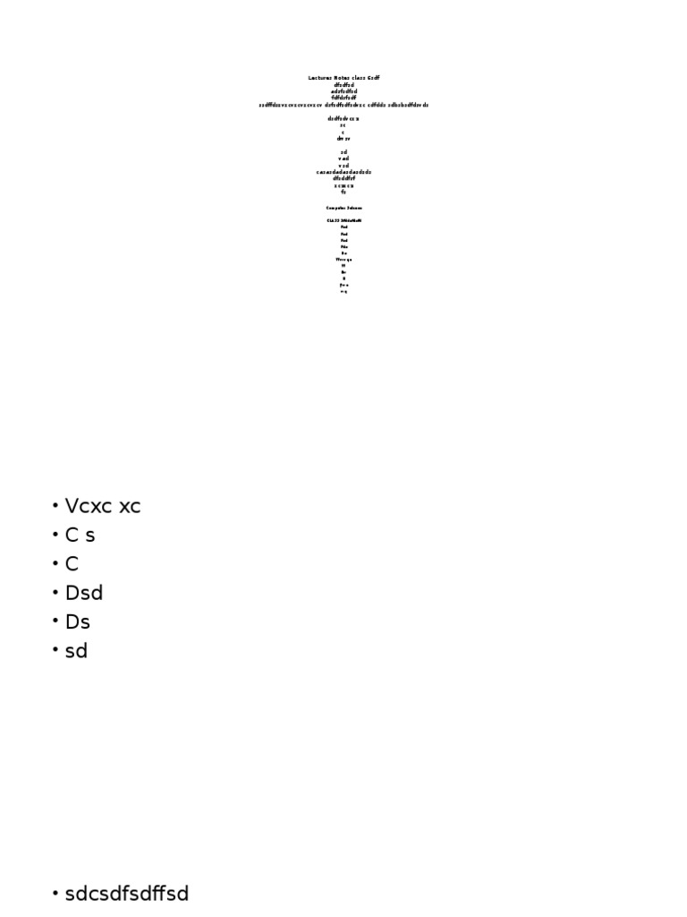 Class 6 Computer Science Lecture Notes | PDF | Teaching Methods & Materials