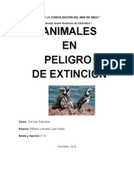 Animales en Proceso de Extincion