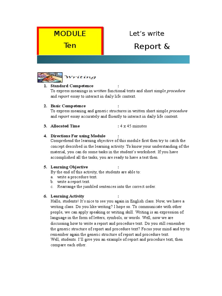 Writing Procedure and Report Texts Guide | PDF | Komodo Dragon | Foods