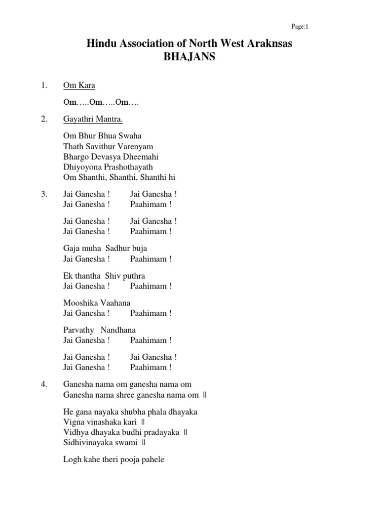 Bhajans Pdf Polytheism Hindu Mythology scribd