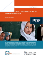 Mixed Methods in Impact Evaluation