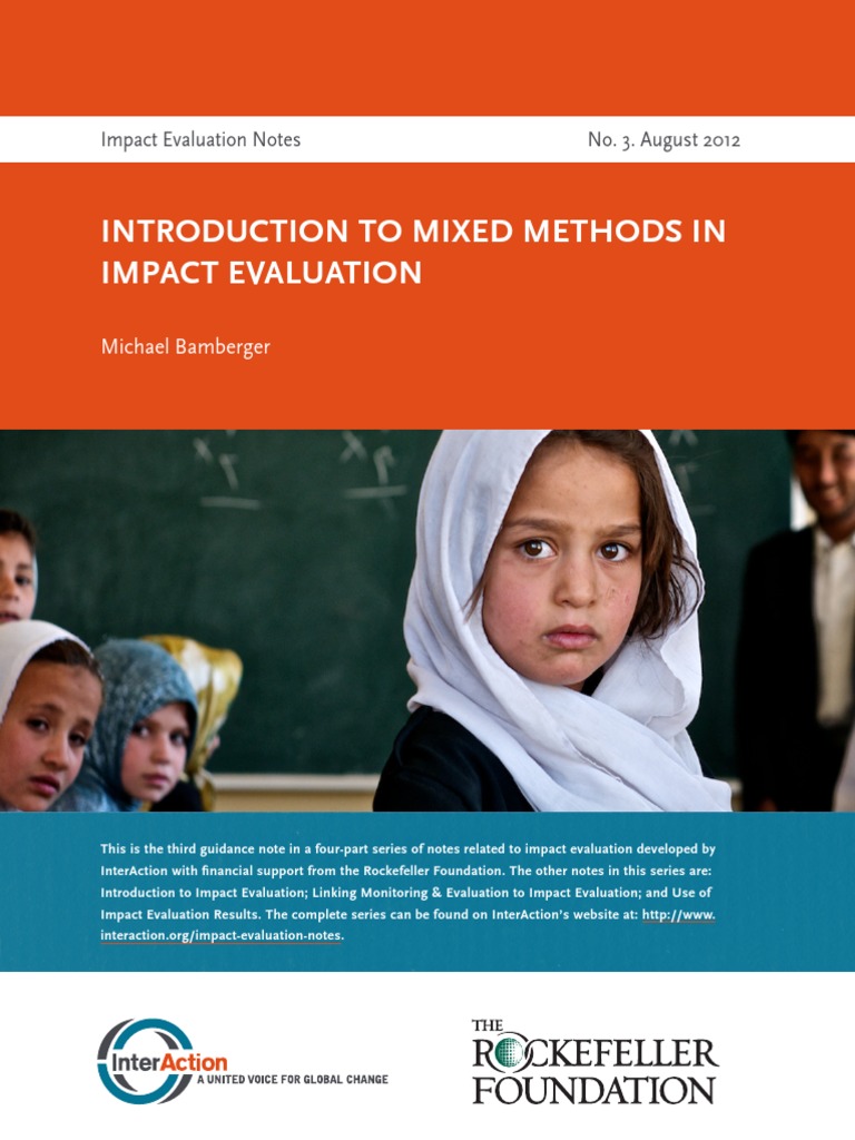 Mixed Methods in Impact Evaluation | Download Free PDF | Survey ...