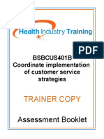 BSBCUS401B Coordinate Implementation of Customer Service Strategies TC