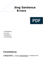Avoiding Sentence Errors