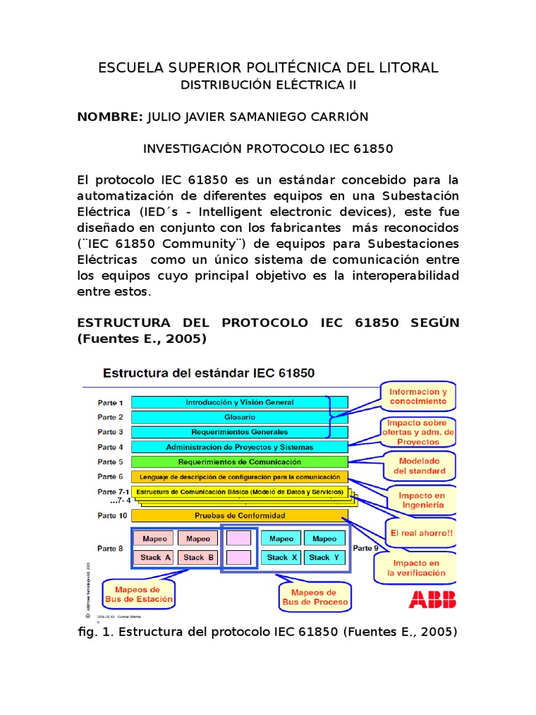 Investigación Protocolo Iec 61850 Julio Samaniego | PDF ...