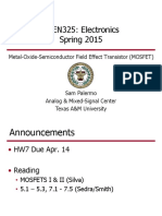 ECEN325: Electronics Spring 2015: Metal-Oxide-Semiconductor Field Effect Transistor (MOSFET)