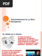 5 Caracteristicas de La Nota Informativa