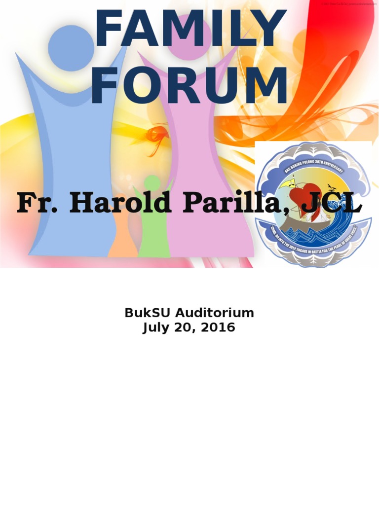 Family Forum with Fr. Harold Parilla | PDF