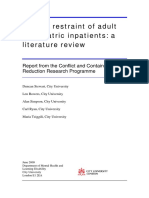 Manual Restraint of Adult Psychiatric Inpatients: A Literature Review