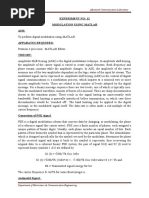 Experiment No: 12 Modulation Using Matlab Aim:: Advanced Communication Laboratory