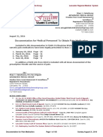 For Pain Meds - Documentation To Obtain Pain Medication From Lancaster Regional Hospital August 21, 2016 - With TOC