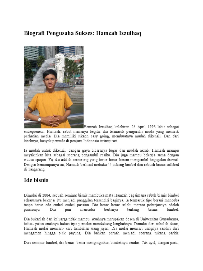 Biografi Pengusaha Sukses