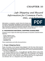 Safe Shipping and Hazard Information For Common Fuels, Oils, and Solvents