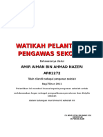 Templat Watikah Pelantikan