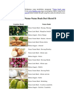 Daftar Nama-Nama Buah Dari Huruf B