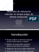 Materiales de Obturación Radicular en Terapia Pulpar en Denticion Temporal