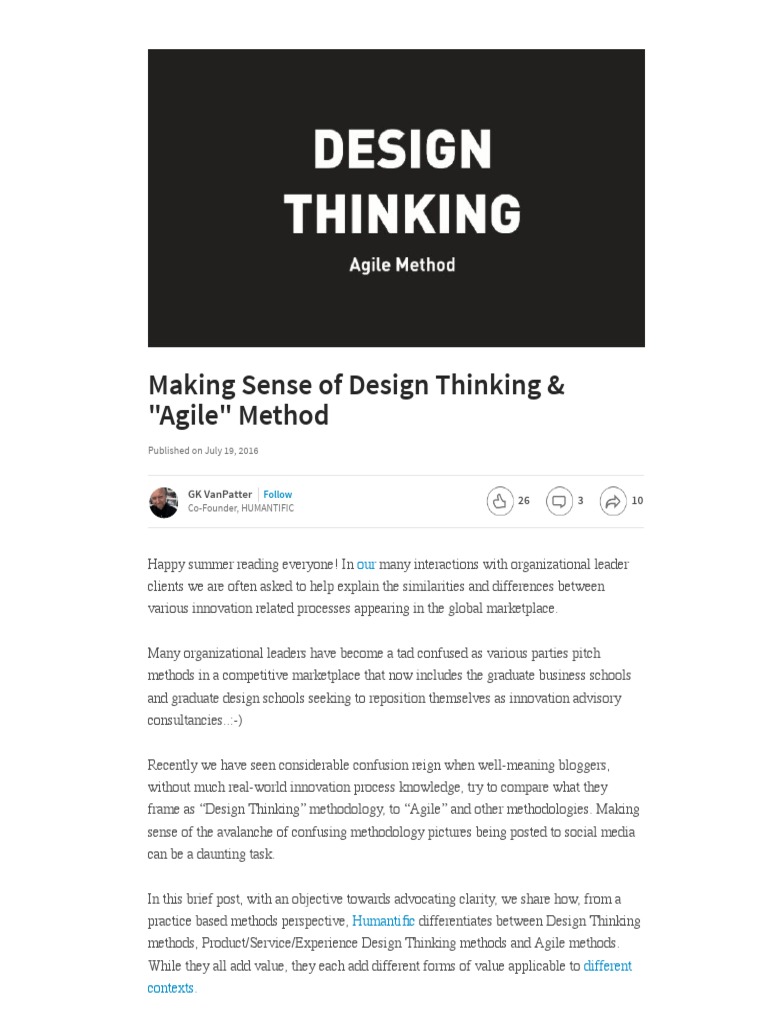 Making Sense of Design Thinking & 