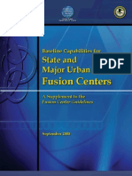 Baseline Capabilities For State and Major Urban Area Fusion Centers