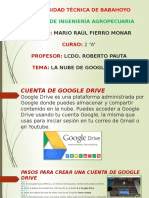 Diapositivas de Informatica 2 Parcial La Nube de Google Drive