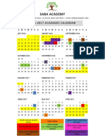 Academic Calendar 2016 2017