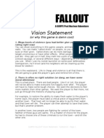 Fallout 1 Vision Statement