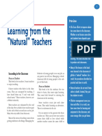 Learning From The "Natural" Teachers: Chapter One