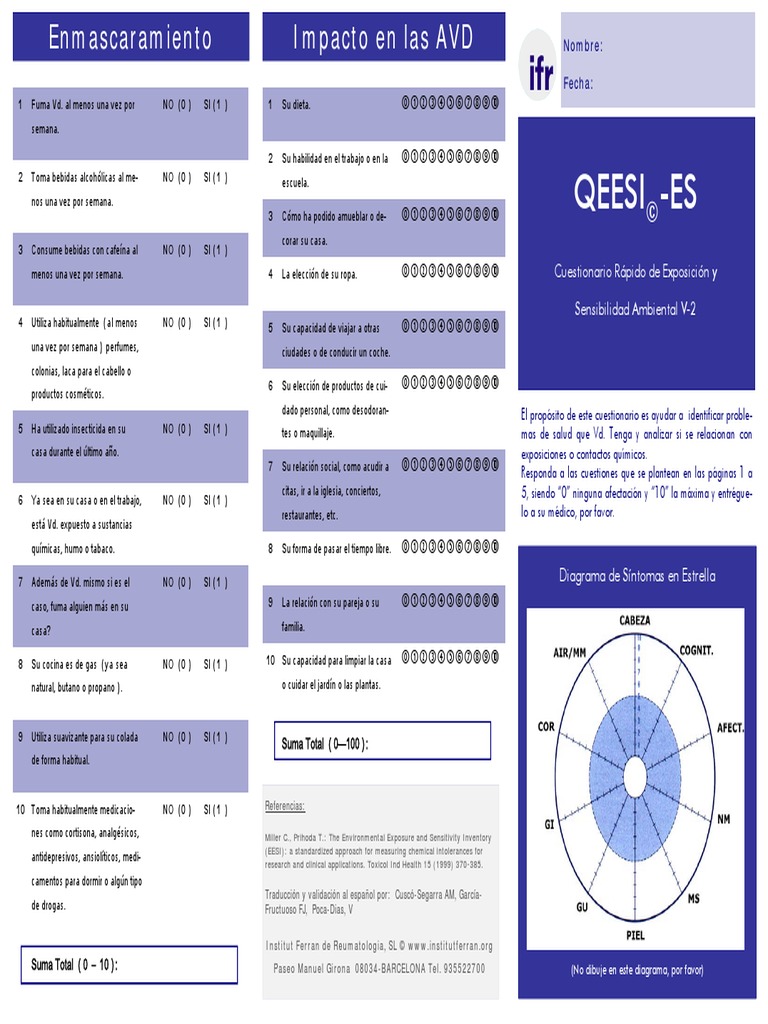 QEESI - ES - Triptico FIBROMIALGIA PDF | PDF | Alergia | Medicina CLINICA