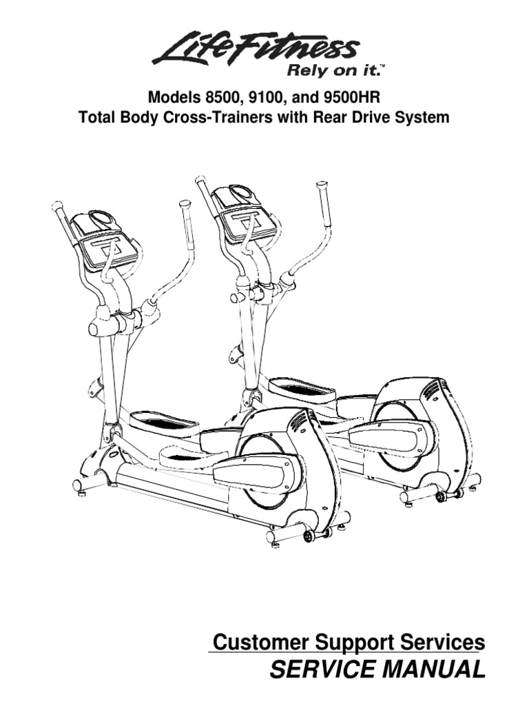 traagheid Vergissing Susteen Life Fitness Models 8500, 9100, and 9500HR Cross-Trainers Service Manual |  PDF | Electrical Connector | Bearing (Mechanical)