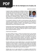 Optimizacin de Los Tiempos en El Aula y La Escuela VER15MAY2012 PDF