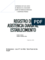 Registro de Asistencia Diaria Modelo