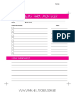 Planner Planejar Para Acontecer