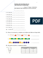 Prueba Secuencias y Patrones 3º