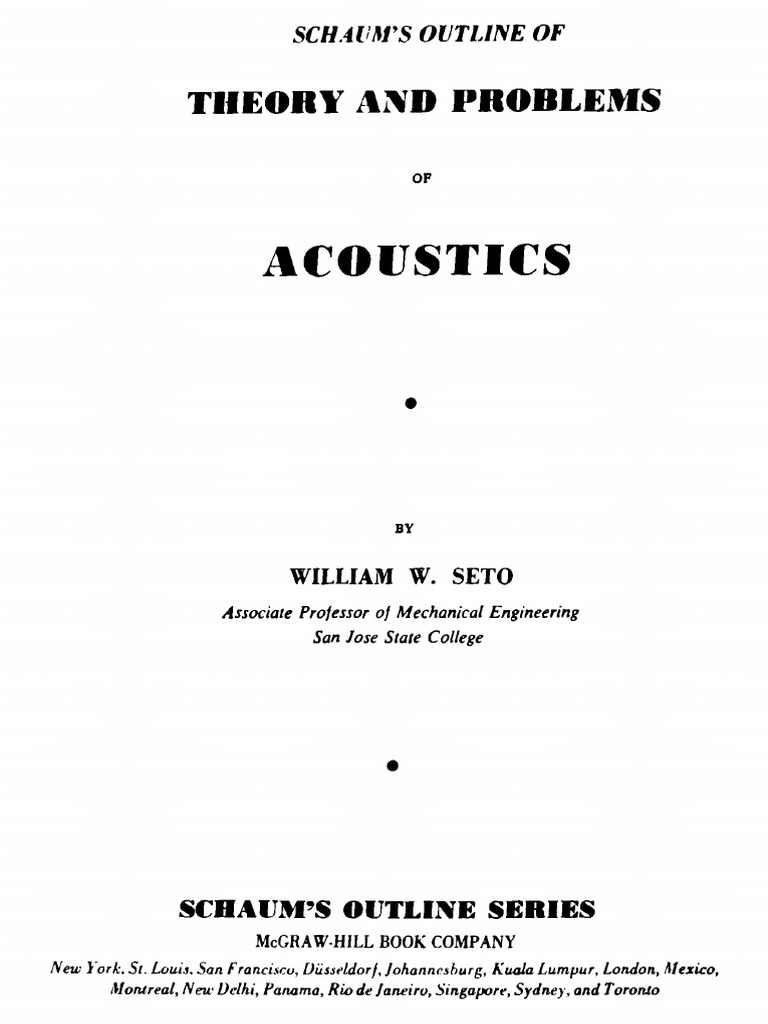 Seto schaums outline series acoustics pdf pdf sound acoustics