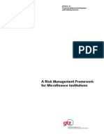 A Risk Management Framework For Microfinance Institutions