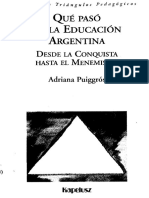 Que paso en la educacion Argentina