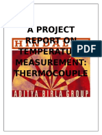 A Project Report On Temperature Measurement