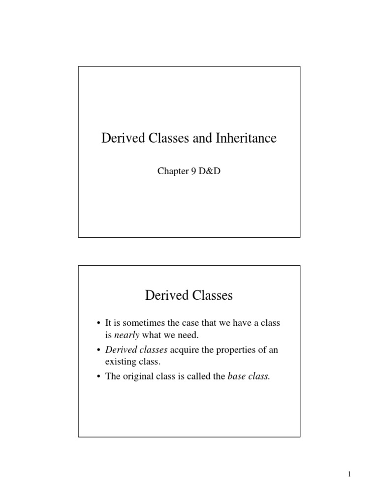 Inheritance and Derived Classes in C++ | PDF | Class (Computer ...
