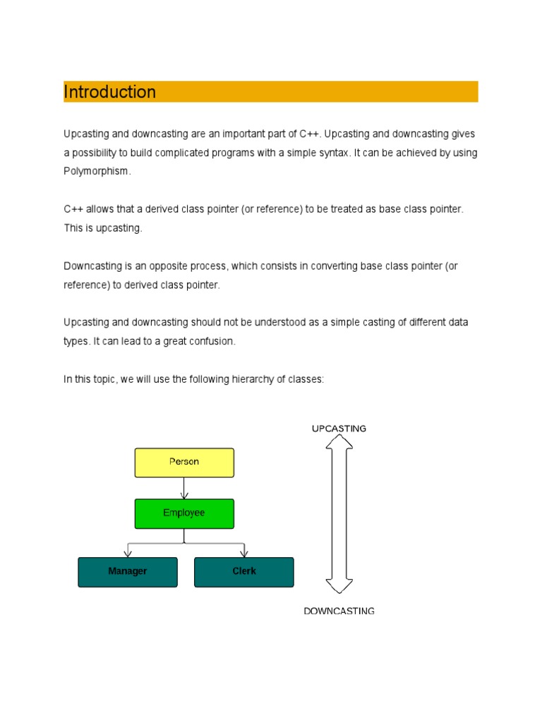 Up and Down Casting | PDF | Inheritance (Object Oriented Programming ...