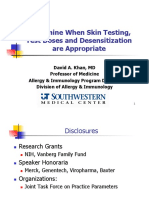 Drug Allergy Skin Test, Test Dose, Desensitization AAAAI 2014