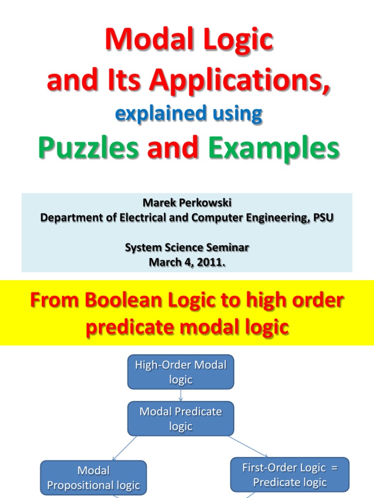 Introduction To Modal Logic | PDF | Modal Logic | Axiom