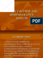 Project Review and Administrative Aspects