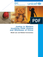 UN Model Law Guidelines On Justice in Matters Involving Child Victims and Witnesses of Crime