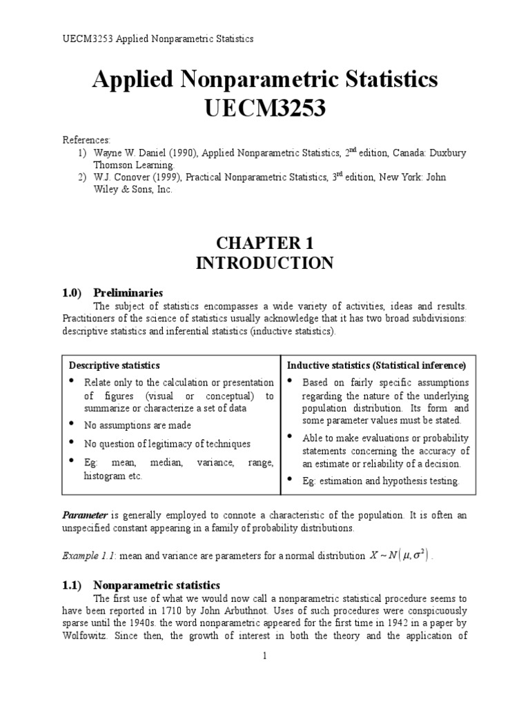 Applied nonparametric statistics in reliability