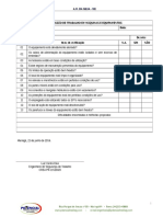 Permissão de Trabalho em Máquinas e Equipamentos