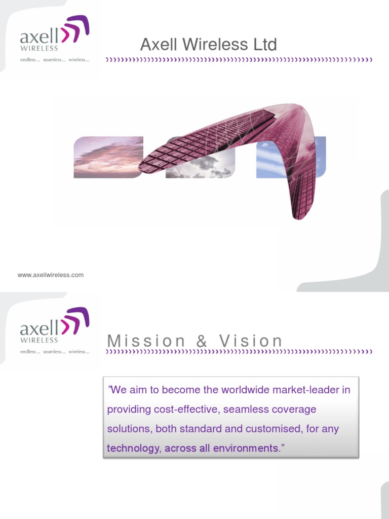 Axell Wireless Coverage Solutions Overview | PDF | Wireless | Modem