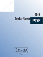 2016 OSSBA Teacher Shortage Report