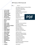 108 Names of Shri Saraswati PDF