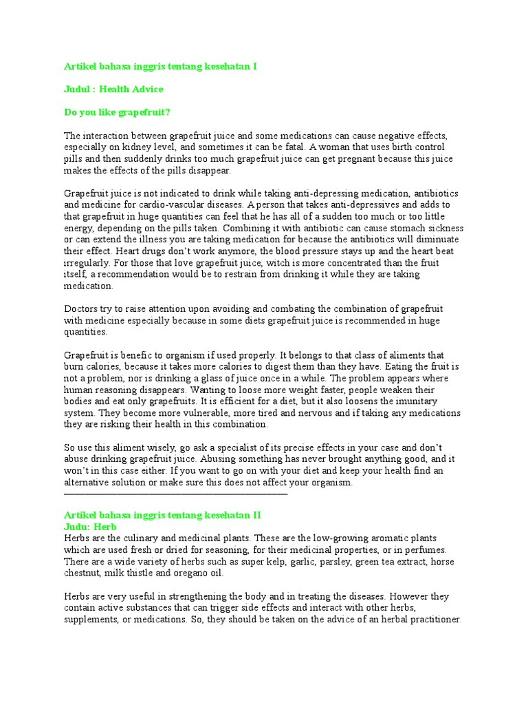 Artikel Bahasa Inggris Tentang Kesehatan Mata Berbagai Mata